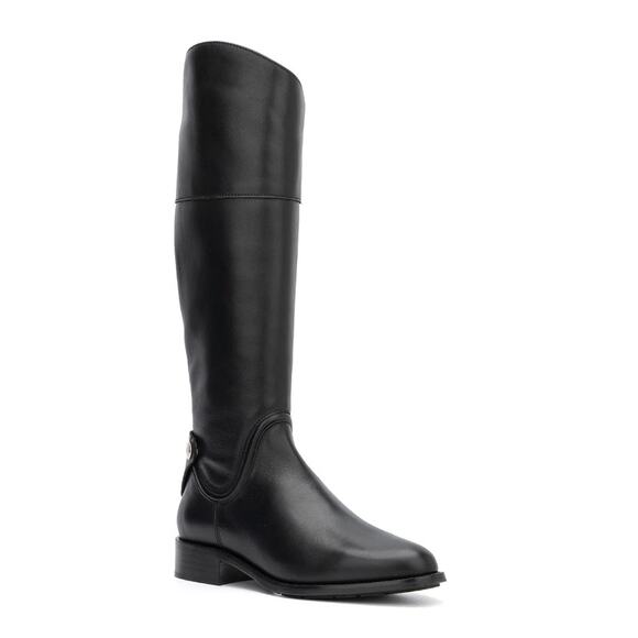 Aquatalia Black Leather Nerina Knee High Tall Riding Boot in Black, Size 6.5 - Picture 3 of 14